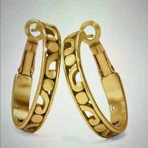 🧡🆕 Brighton Contempo Gold Small Hoop Earrings NWT